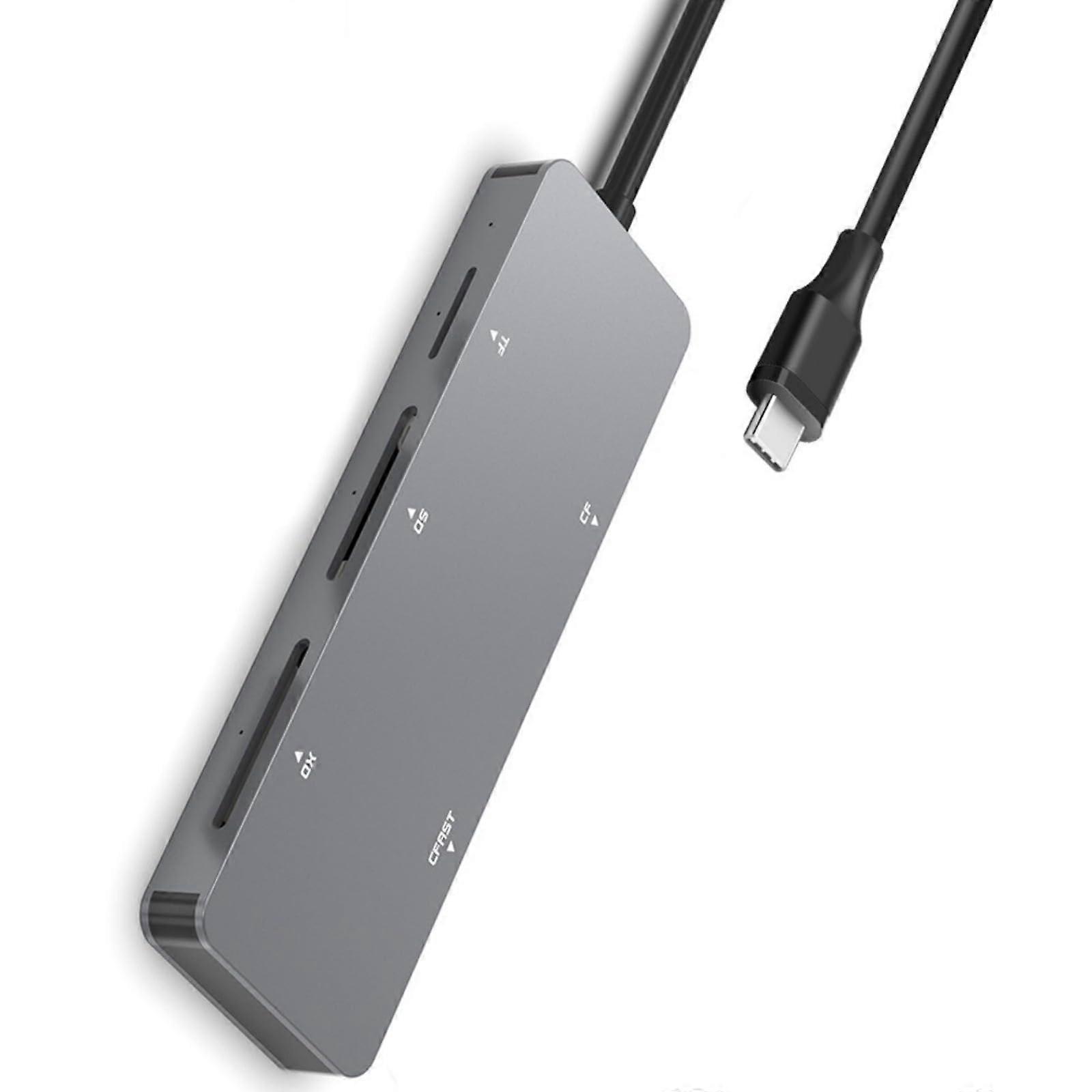 TypeC3.0 Card Reader for CFast, CFXD, SD, and TF Cards with Fast Data Transfer