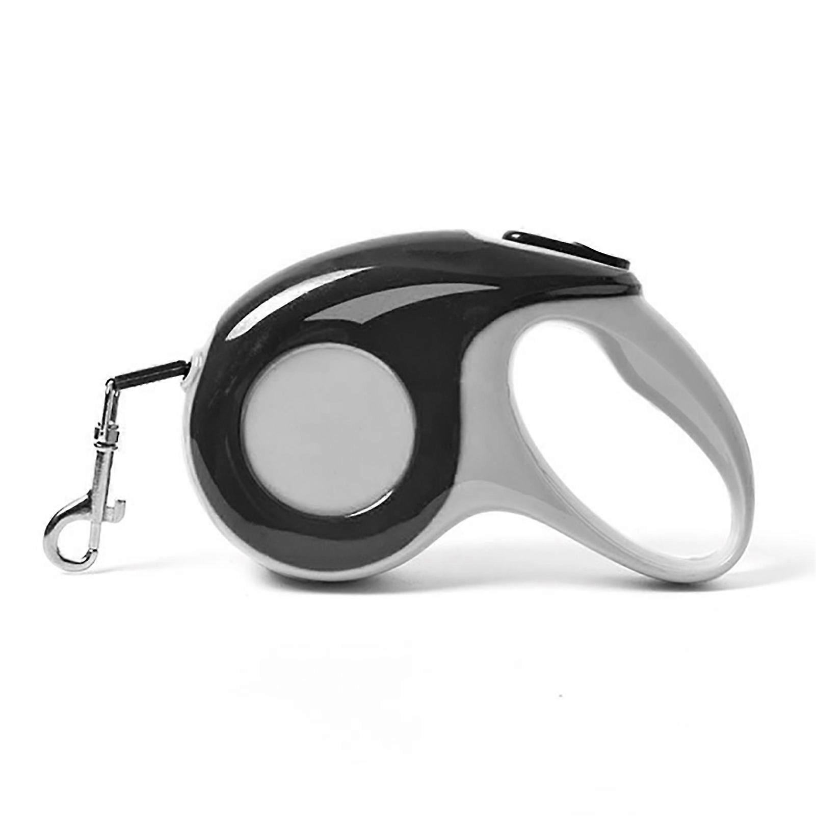Retractable Dog Leash Nylon Tape One Button Lock Tangle Free Puppy Walking Leash for Pets 3 Meter Black