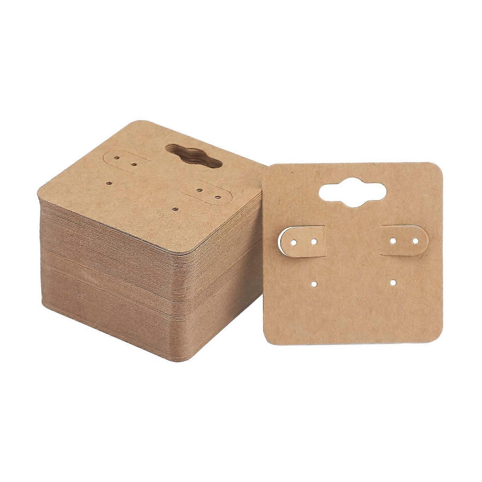 100 Square Earring Display Cards for Adults and Children Made of Cowhide, Jewelry Packaging, Display Case Cards