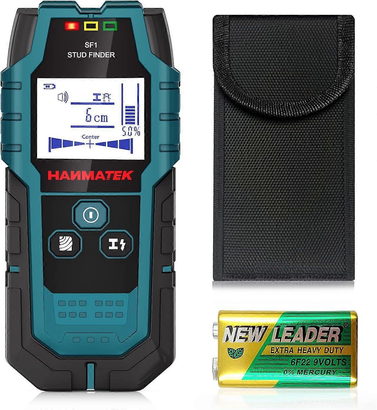 2025 Mais recente modelo de detector de scanner de parede Stud Finder com sensor inteligente profissional, alarme de áudio e display LCD HD, 5 em 1 atualização de madeira modo exato St