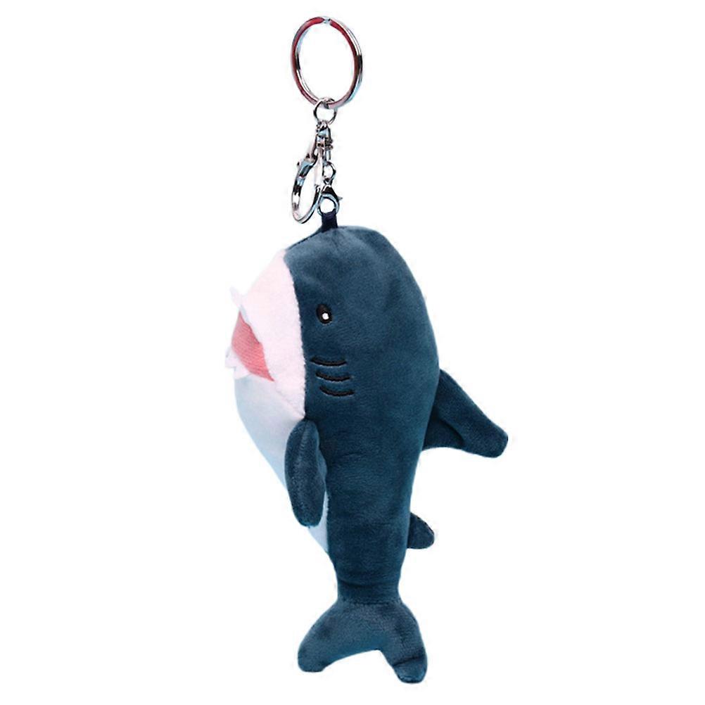Cute Plush Shark Keychain with Soft PP Cotton Filling – Lightweight Stuffed Animal Charm with Durable Zinc Alloy Ring for Bags, Wallets, and