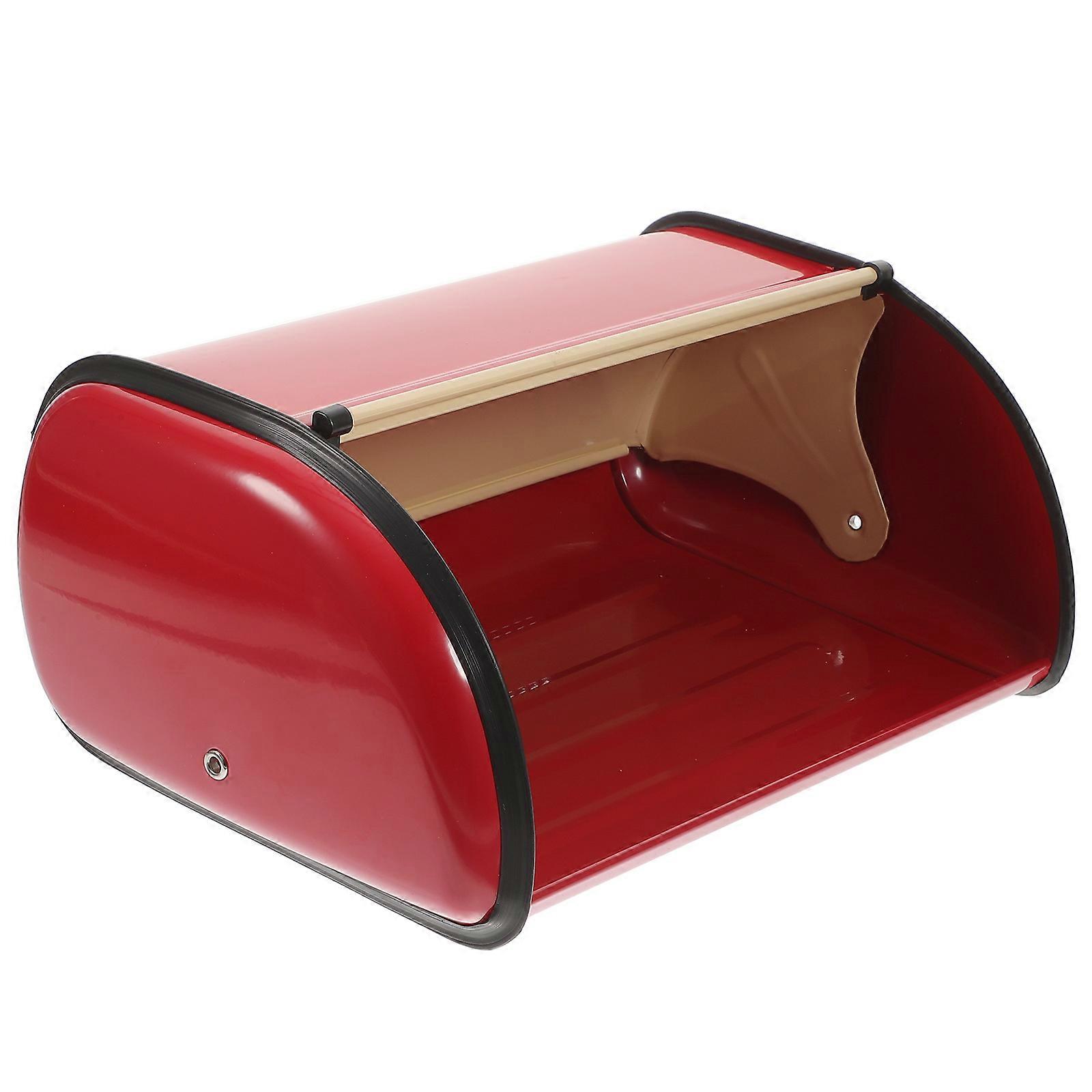 Vintage Style Large Capacity Metal Bread Bin for Kitchen Countertop – Wide Stable Base, Practical Storage for Bread, Snacks & Cutlery – Ideal for