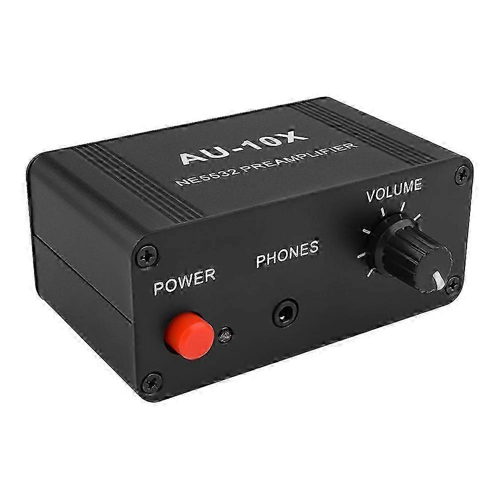 AU-10X NE5532 Audio Signal Preamplifier Headphone Pre AMP Board Gain 20Db 3.5MM Volume Control Tone