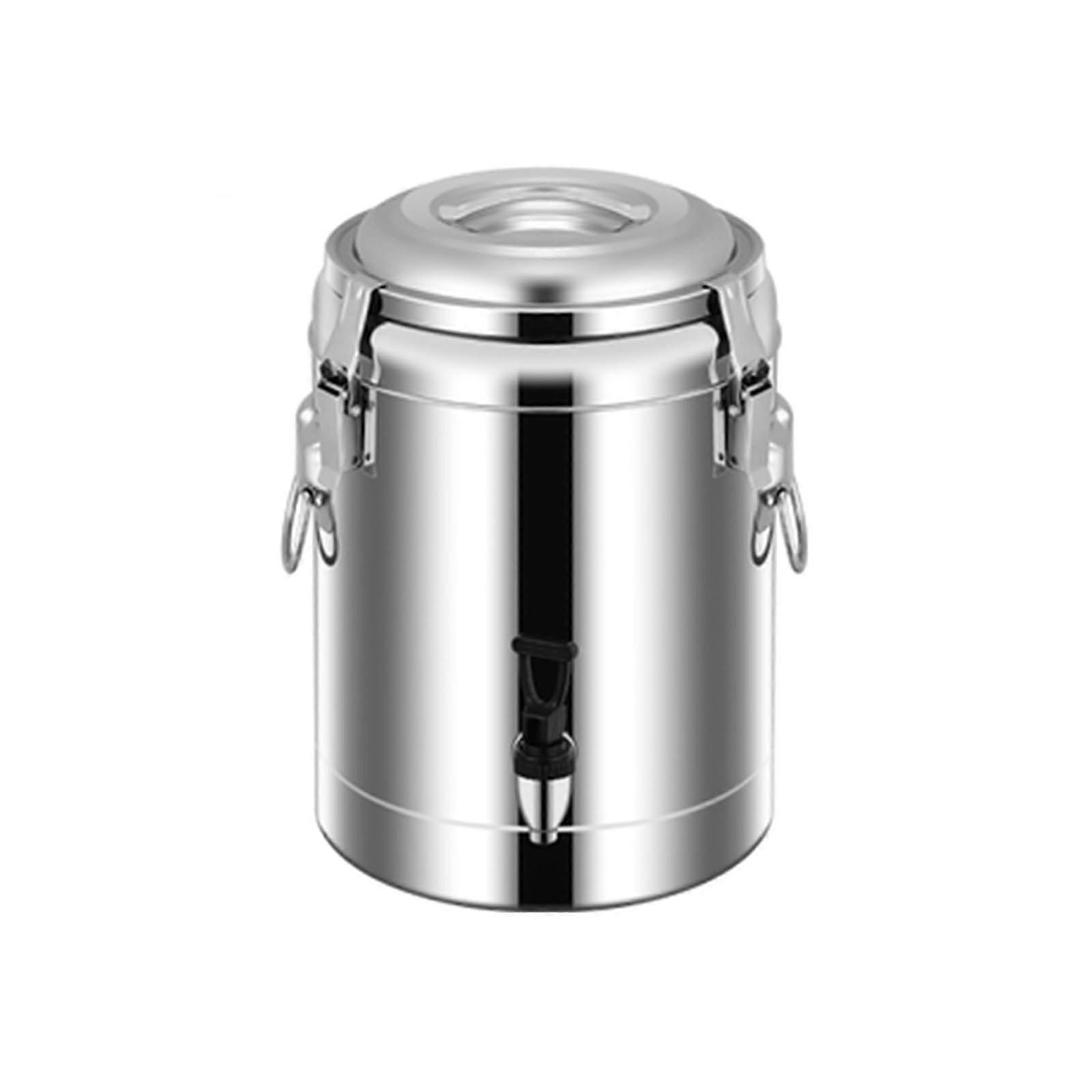 Isolated beverage dispenser, stainless steel ice bucket, commercial soup bucket dispenser with large capacity and faucet (A 55L).