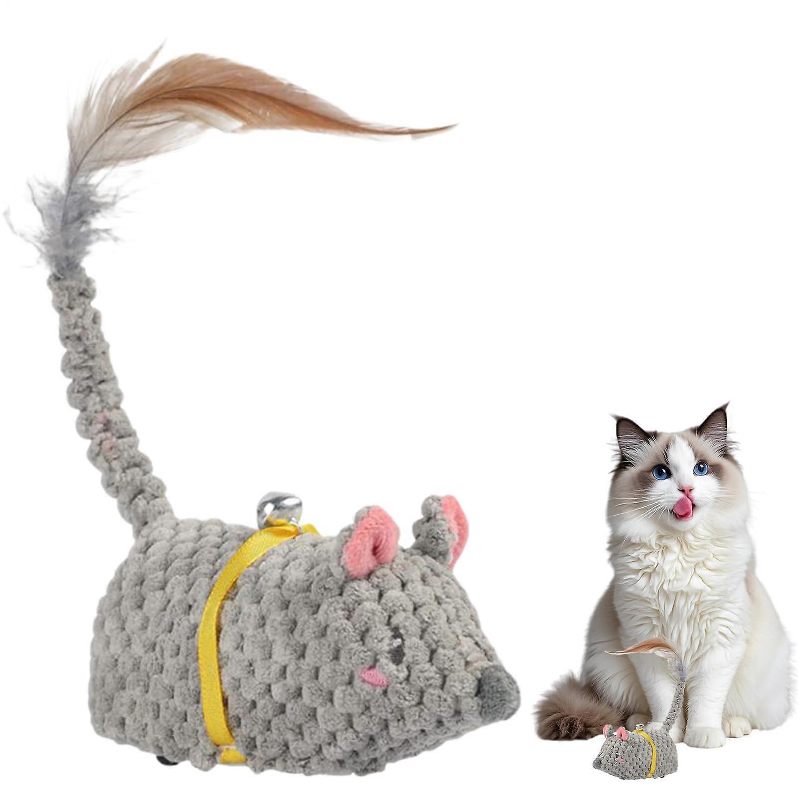 Rattling toy mice for cats, interactive electric pet toys Rechargeable hunting chase game