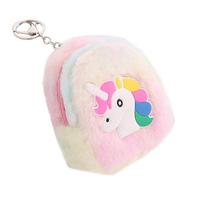 Plush Coin Pocket Crossbody Bag with Cute Items Coin Purse