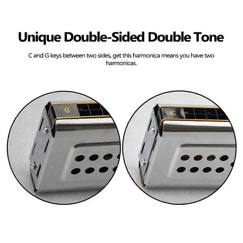 Both Sides Harmonica 24 Holes C And G Double Tones Harmonica Mouth Organ Woodwind Instruments