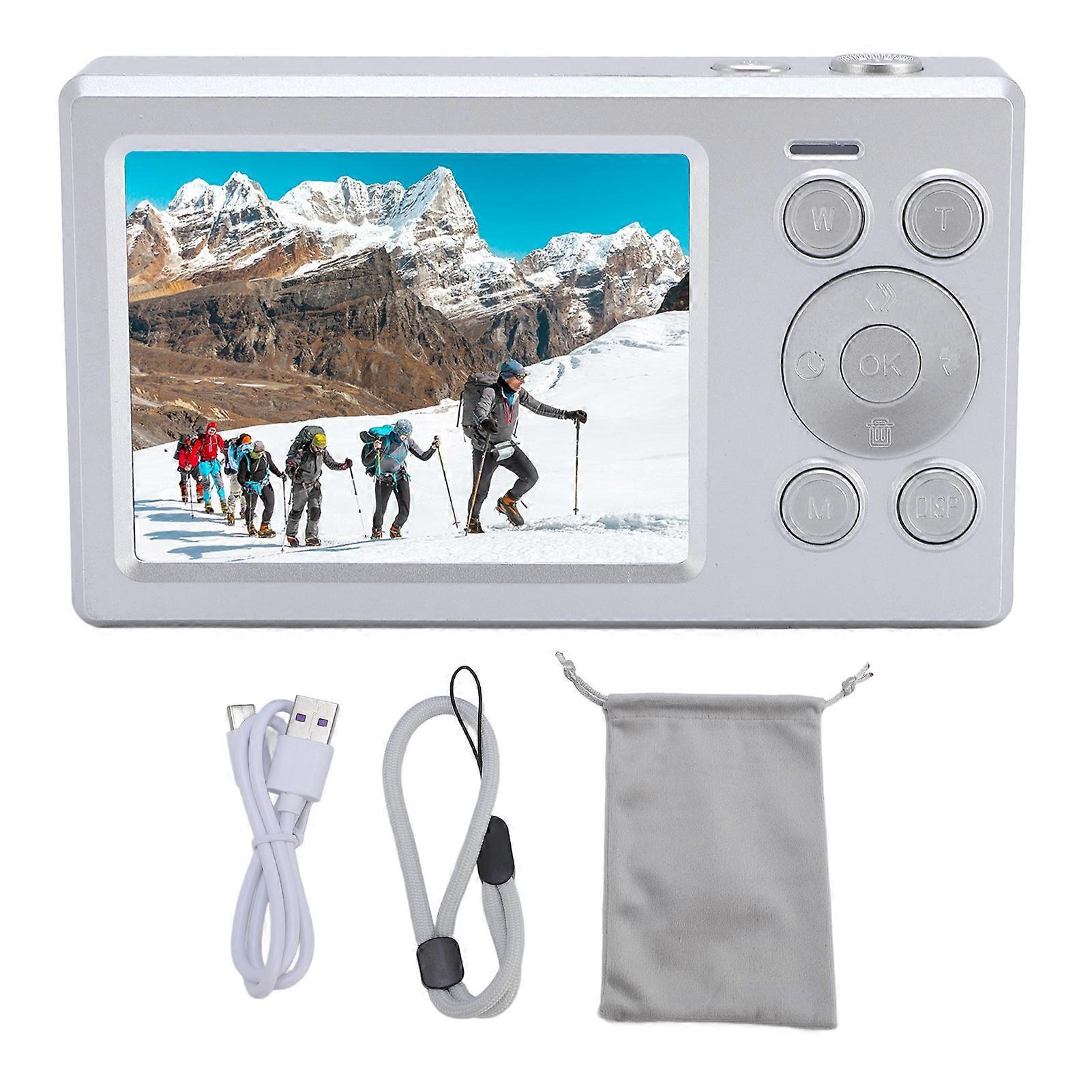 HD 1080P Dual Screen Camera with 16x Zoom and Retro Design for Teens and Students