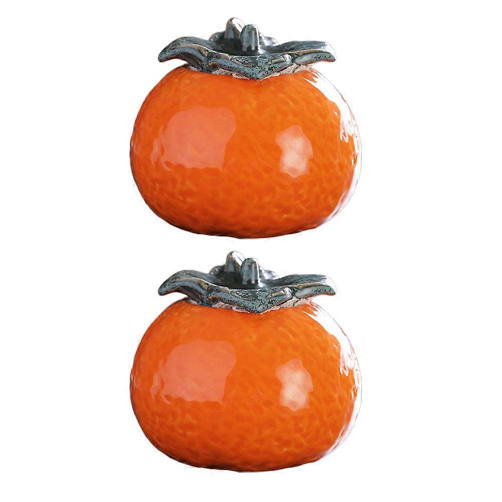 Orange Shaped Ceramic Tea Canisters Sealed Storage Jars for Kitchen Decor, Smooth Finish, Ideal for Tea, Sugar & Spice Storage