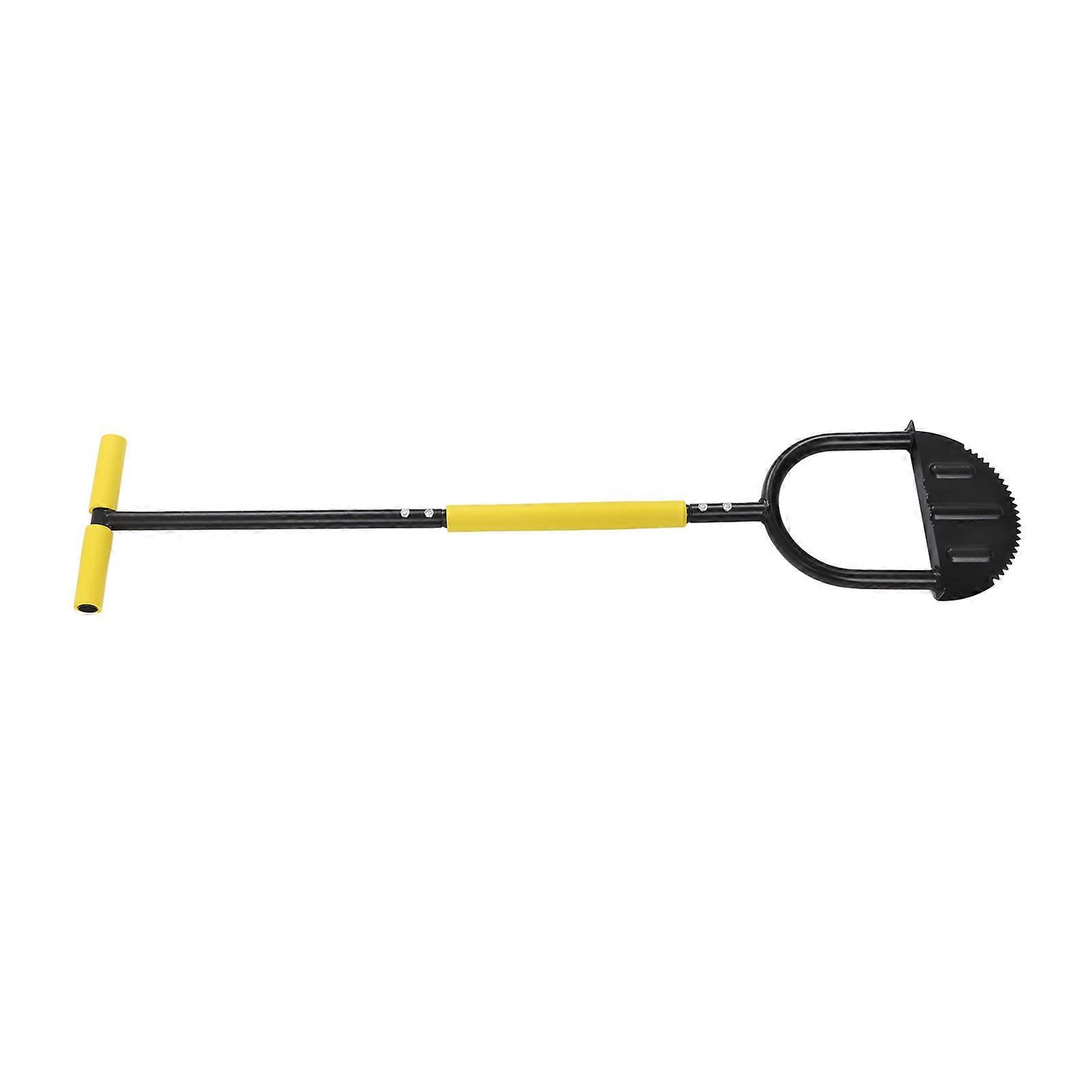 Manual Lawn Edger Steel Structure Saw Tooth Blade T Handle Sponge Cover Wide Pedal Garden Trimming Edging Tool