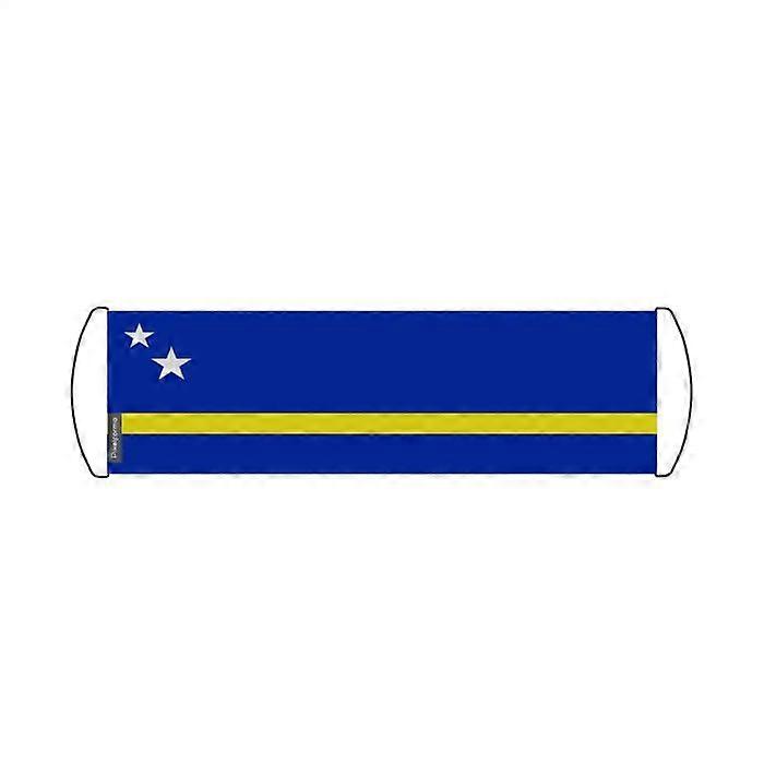 Scrolling Banner – Flag of Curaçao – 24 x 70 cm – Polyester – Hand Flag