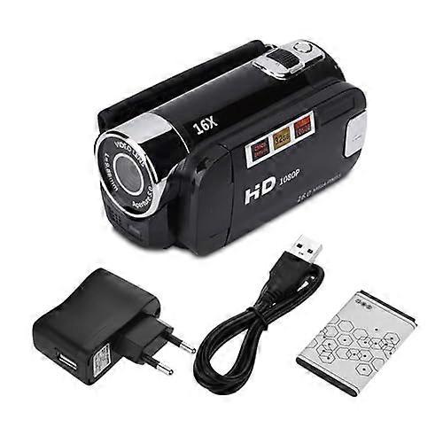 Camcorder Video Camera 4K Full HD Rotating Screen 16X Digital Zoom DV Cam US Red Black EU Plug
