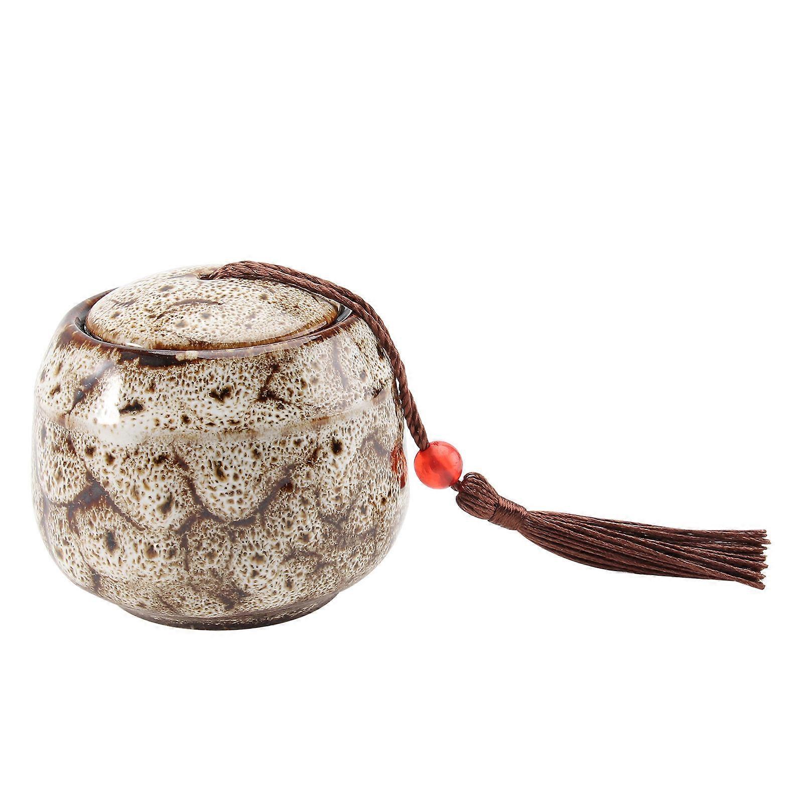 Pet Ashes Box Round Shape Ceramic Pet Ashes Storage Pot Sealing 6x6cm 1Pack