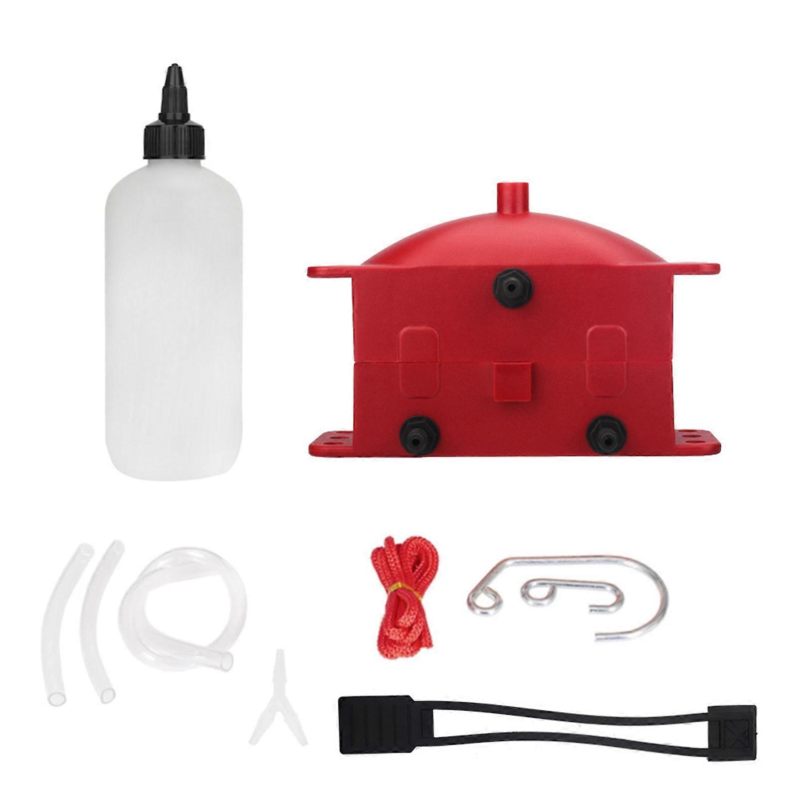Motorcycle chain cleaner kit with lubricating device