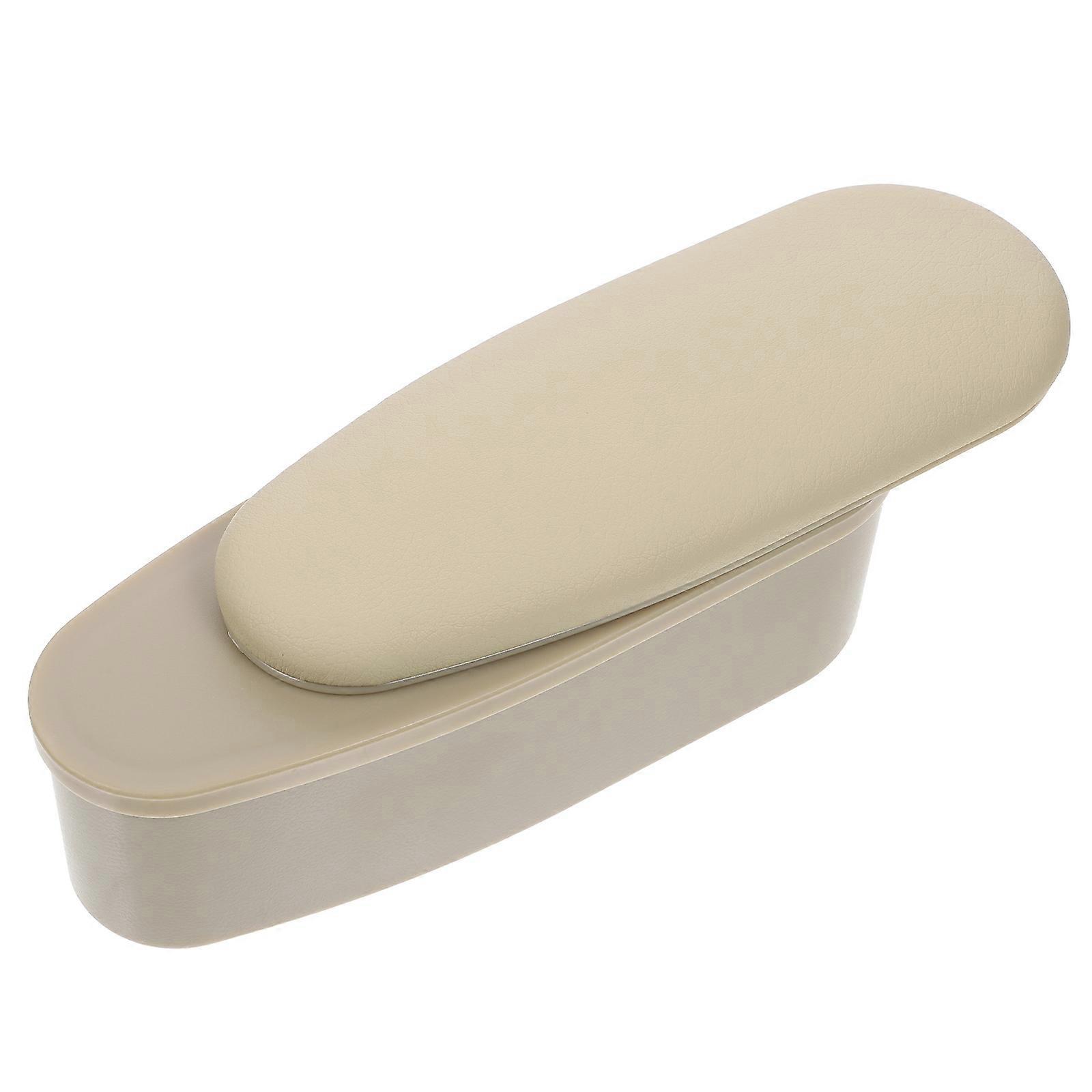 Car Door Elbow Rest with Selfadhesive for Most Vehicles Beige Plastic Storage Box Practical Car Supplies Fits Perfectly