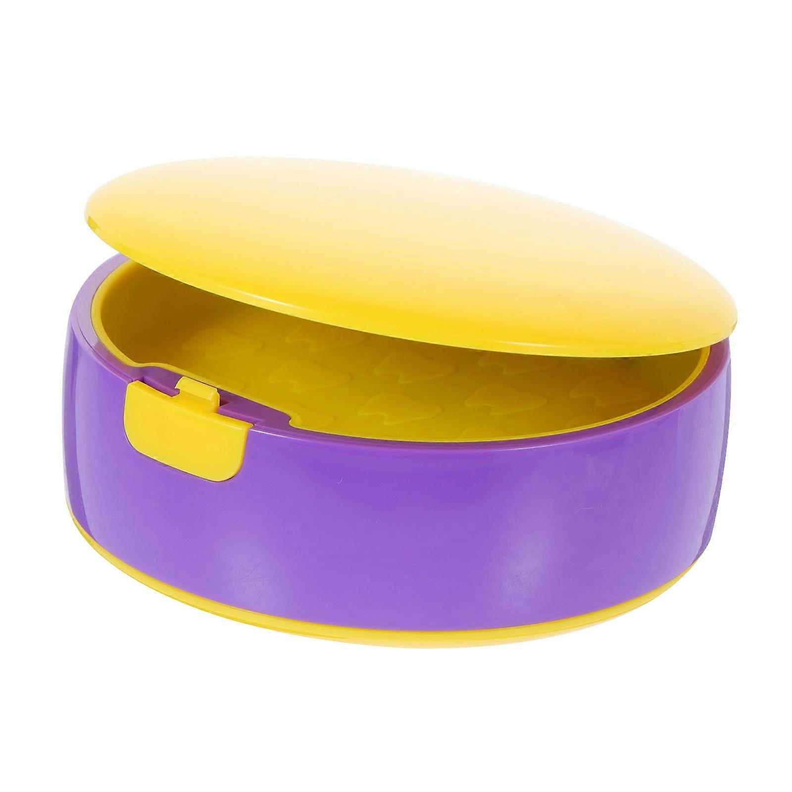 Portable Double Layer Denture Box Container