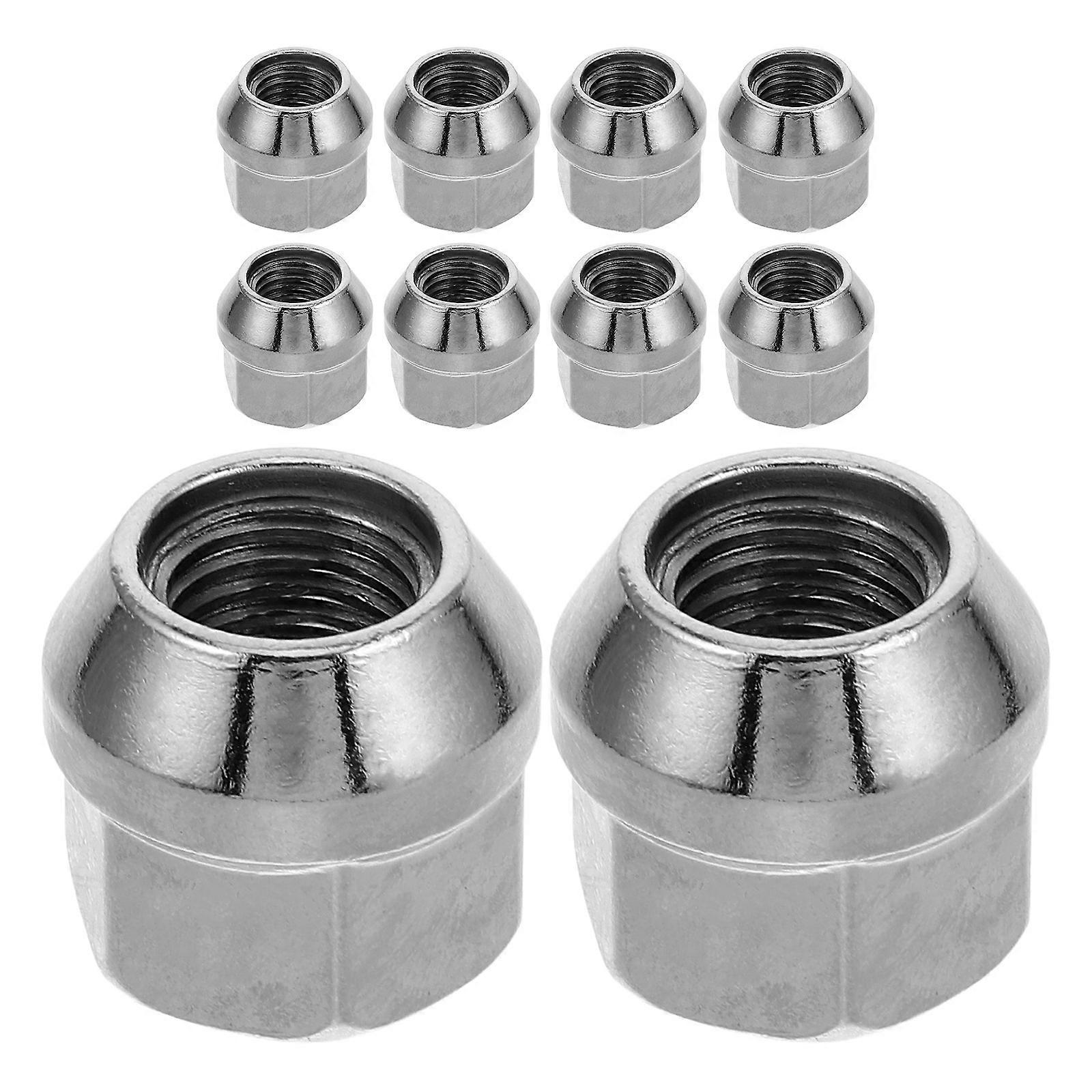10pcs Open End Wheel Nuts for Trailer, RV, Pickup – Durable Acorn Lug Nuts with Cap Design for Easy Installation and Strength