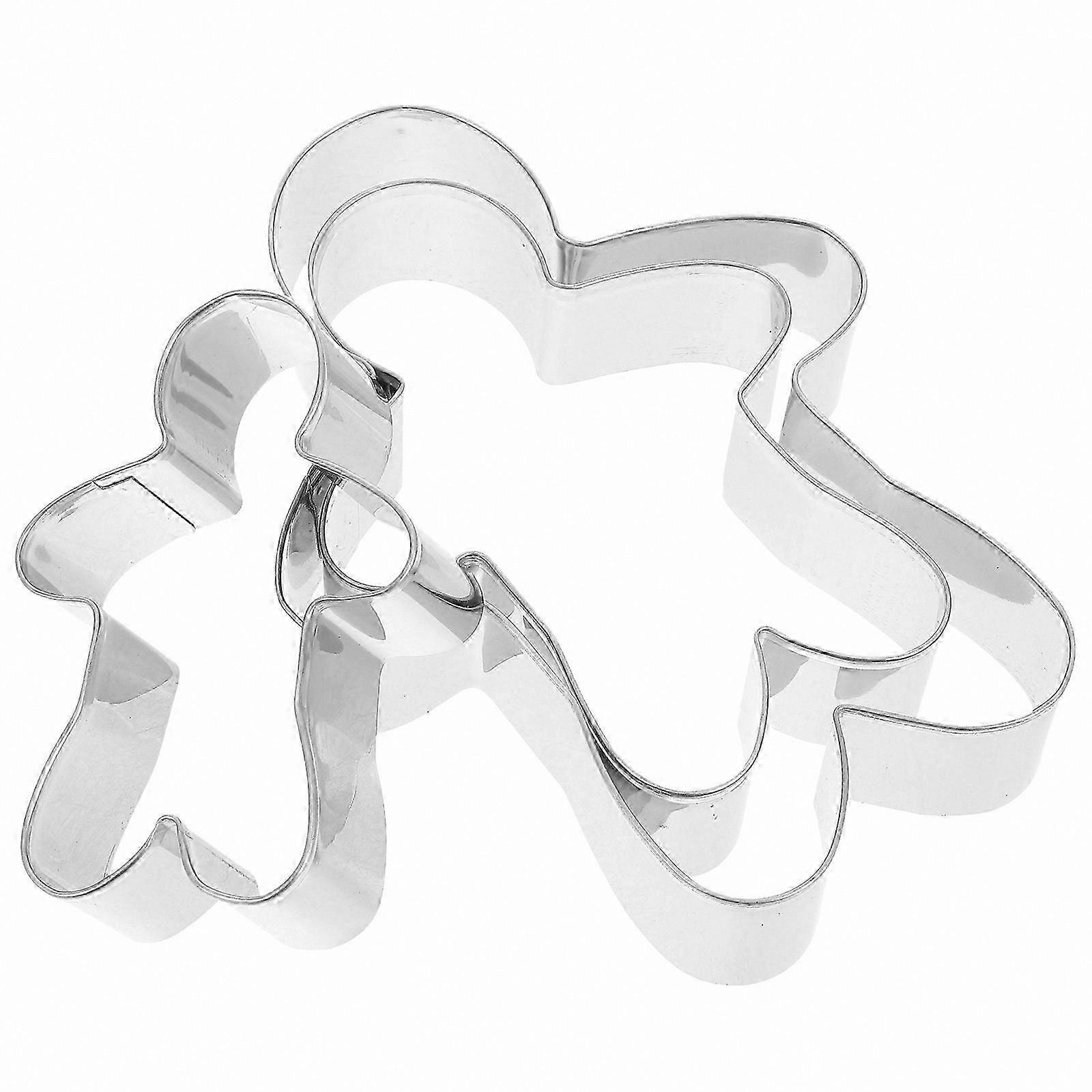 Set of 3 Gingerbread Shape Cutters for Baking, Fondant, and Candy Crafts