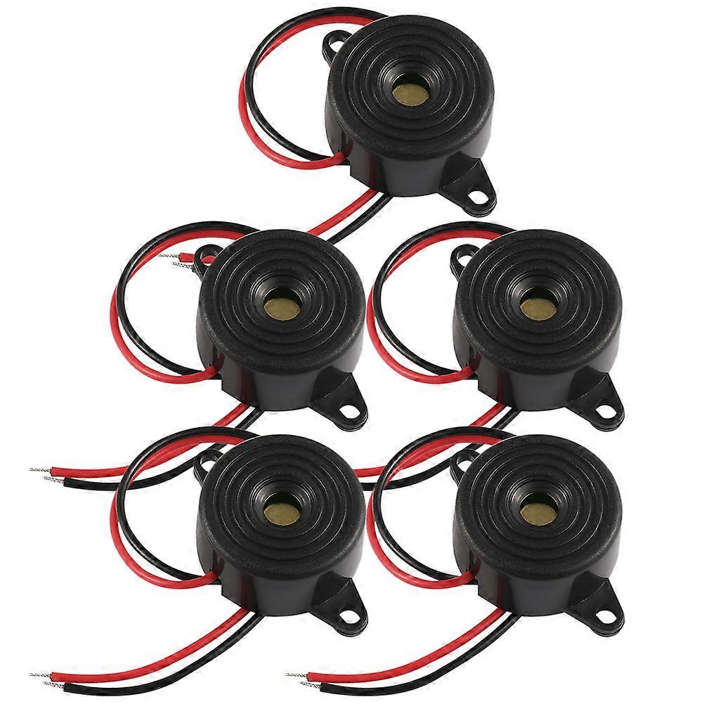 Compact Piezo Alarm Audio Alarm Clear Bright Sound Electronic Toys Timers Microprocessor 5Pcs