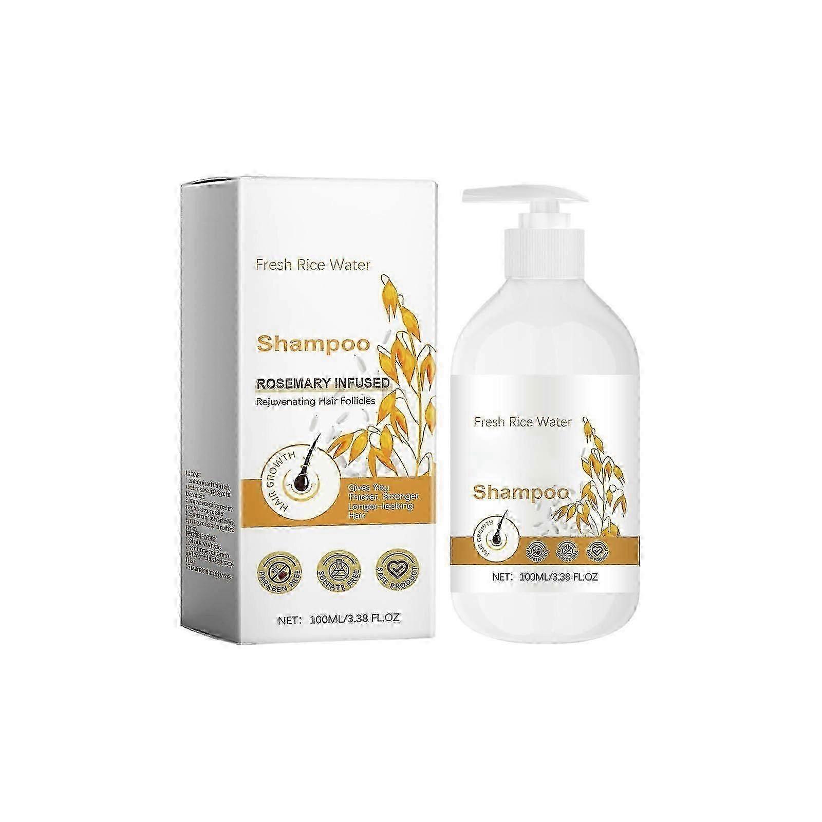 Shampooing à l’eau de riz fermenté avec biotine et caféine pour la réparation des cheveux 100ml