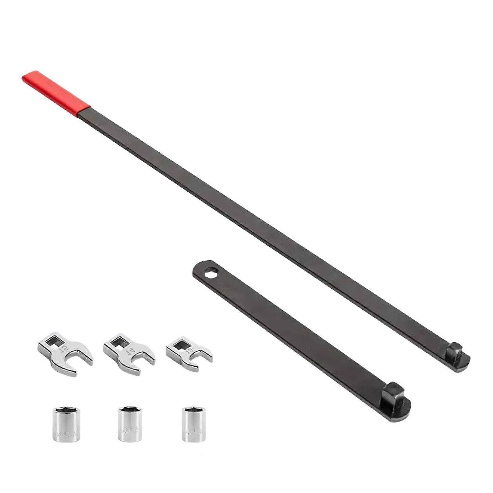 Carbon steel tension pulley, adjustment tool set, pulley wrench, tool designs for automotive technicians and enthusiasts