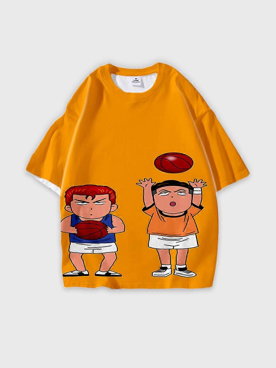 T-shirt round neck Role Pattern loose short sleeve C97