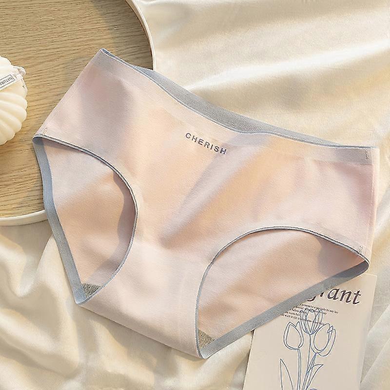 Simple Seamless Panties Women's Underwear Breathable Graphene Antibacterial Midriff Triangles Panty