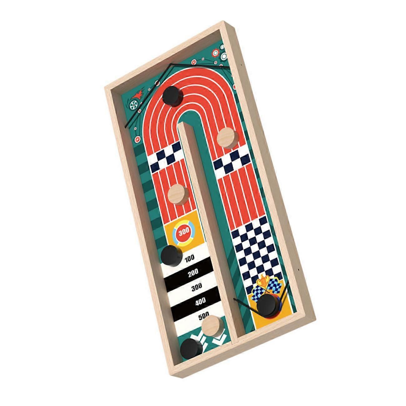 1 Set Catapult Chess Board Ejection Chess Desktop Ejection Chess Toy Ice Hockey Catapult Chess Toy Catapult Wooden