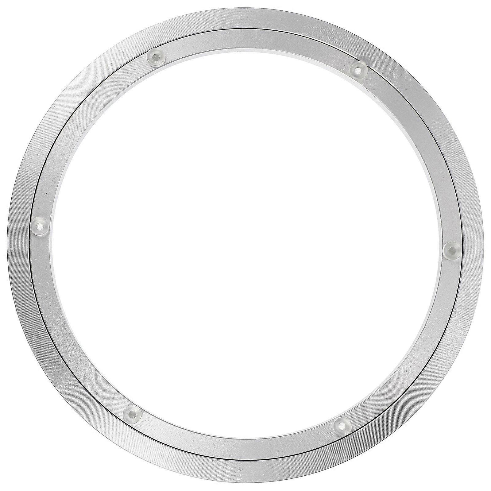 Silver Aluminum Alloy Turntable for Dining Table High Degree Rotation for Home Use 12 Inch