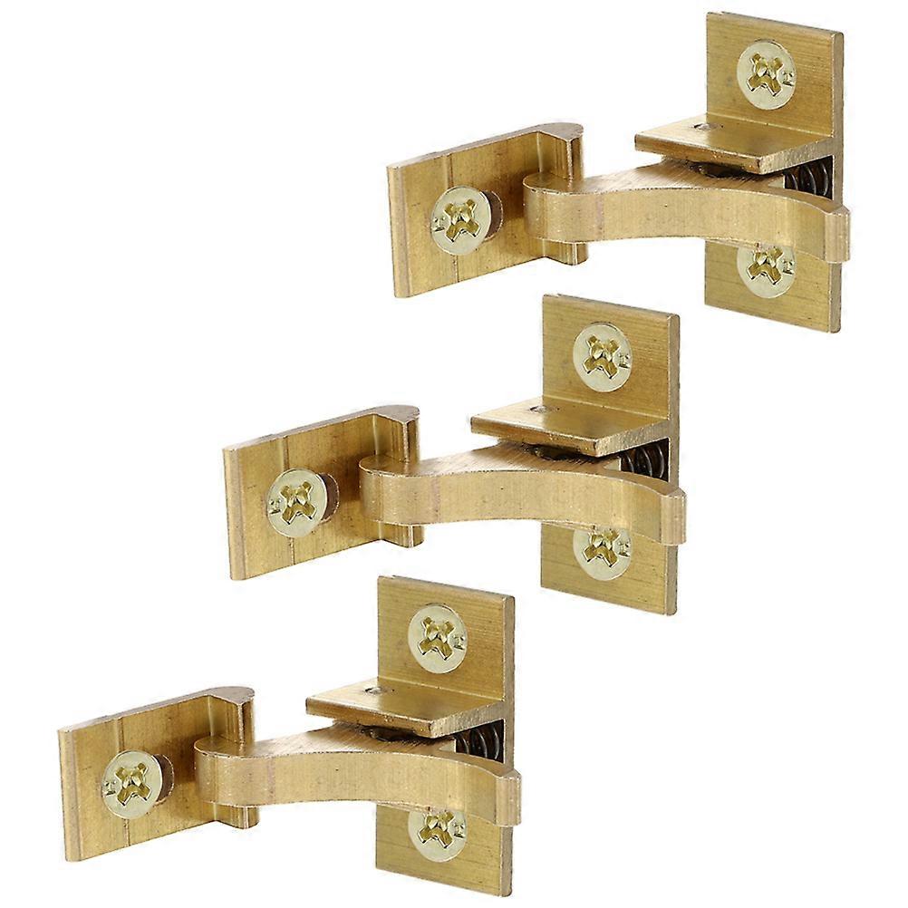 Metal Latch Multi-Function Door And Window Buckles Copper Elbow Latches For Door Home Security Golden 1.1X1.5X2.8CM Anti-Rust 3Pcs