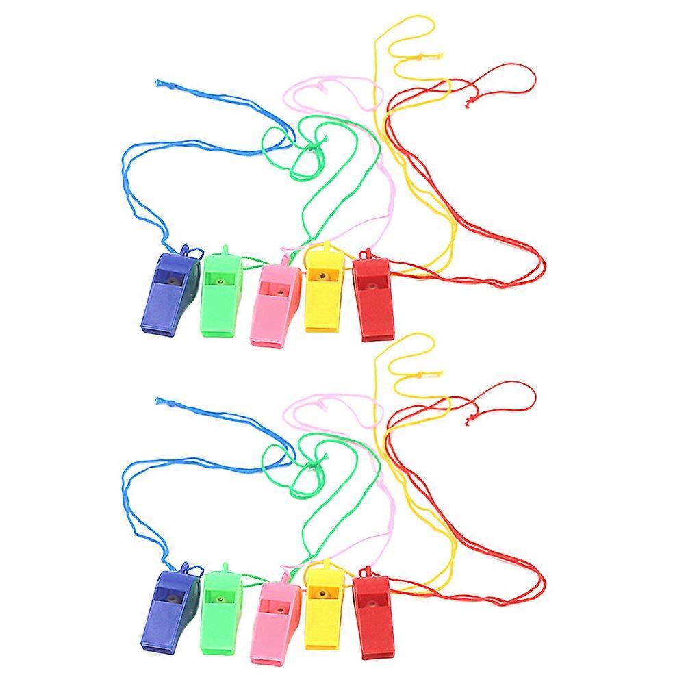 Cute Plastic Whistles with Lanyard – Multi Use Party Favors for Cheerleading, Sports Events, Themed Parties & Football Celebrations