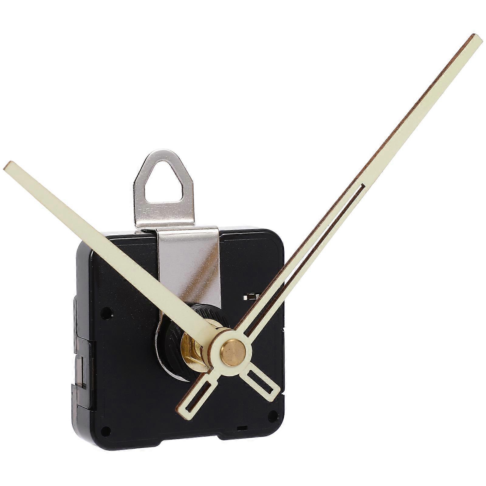 DIY Clock Mechanism Replacement Kit with Long Shaft for Wall Clocks Black Plastic 1 Set
