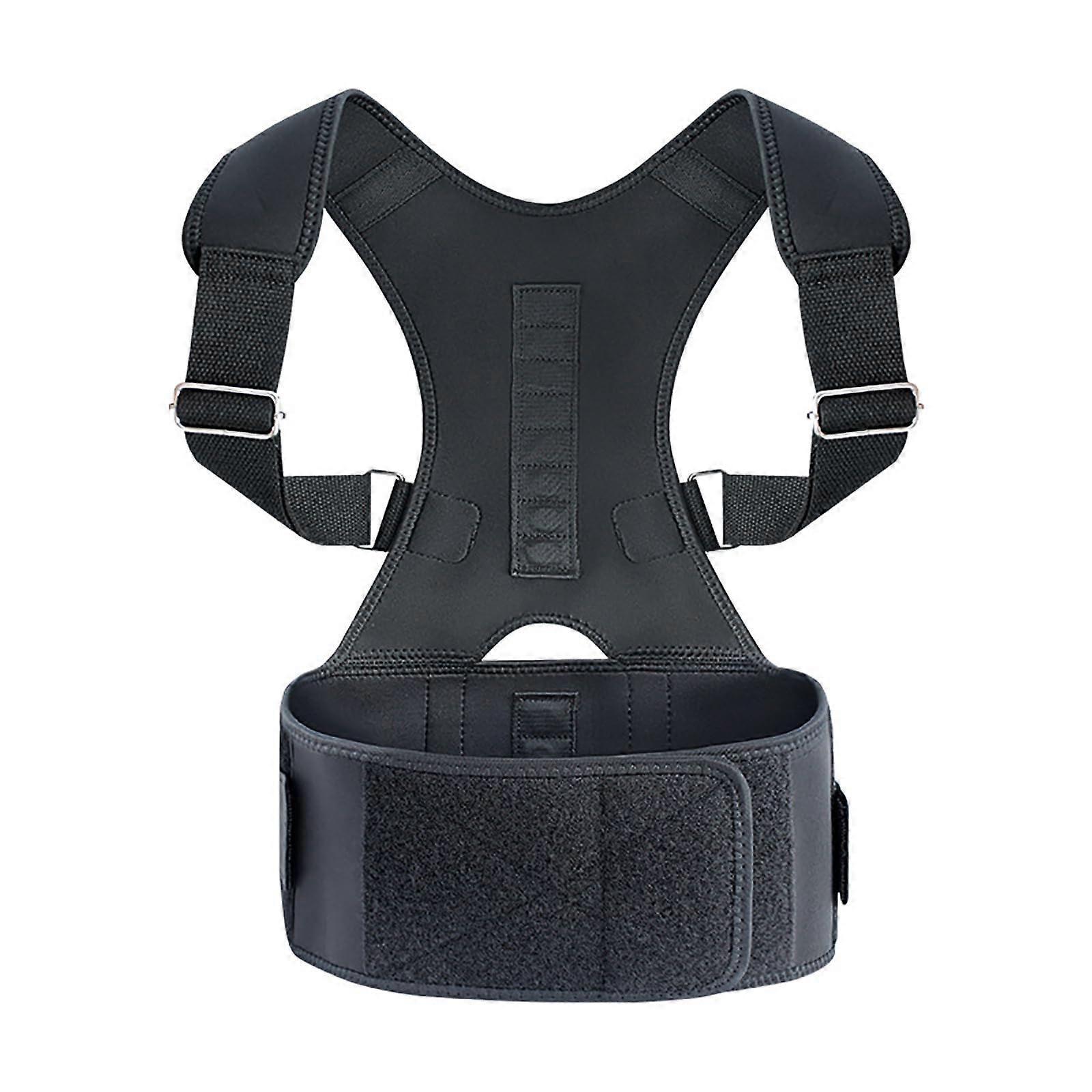 Adjustable Posture Corrector for Adults, SelfHeating Back Support Belt, Spine Support Belt with 12 Magnets, Posture Corrector Belt (M)
