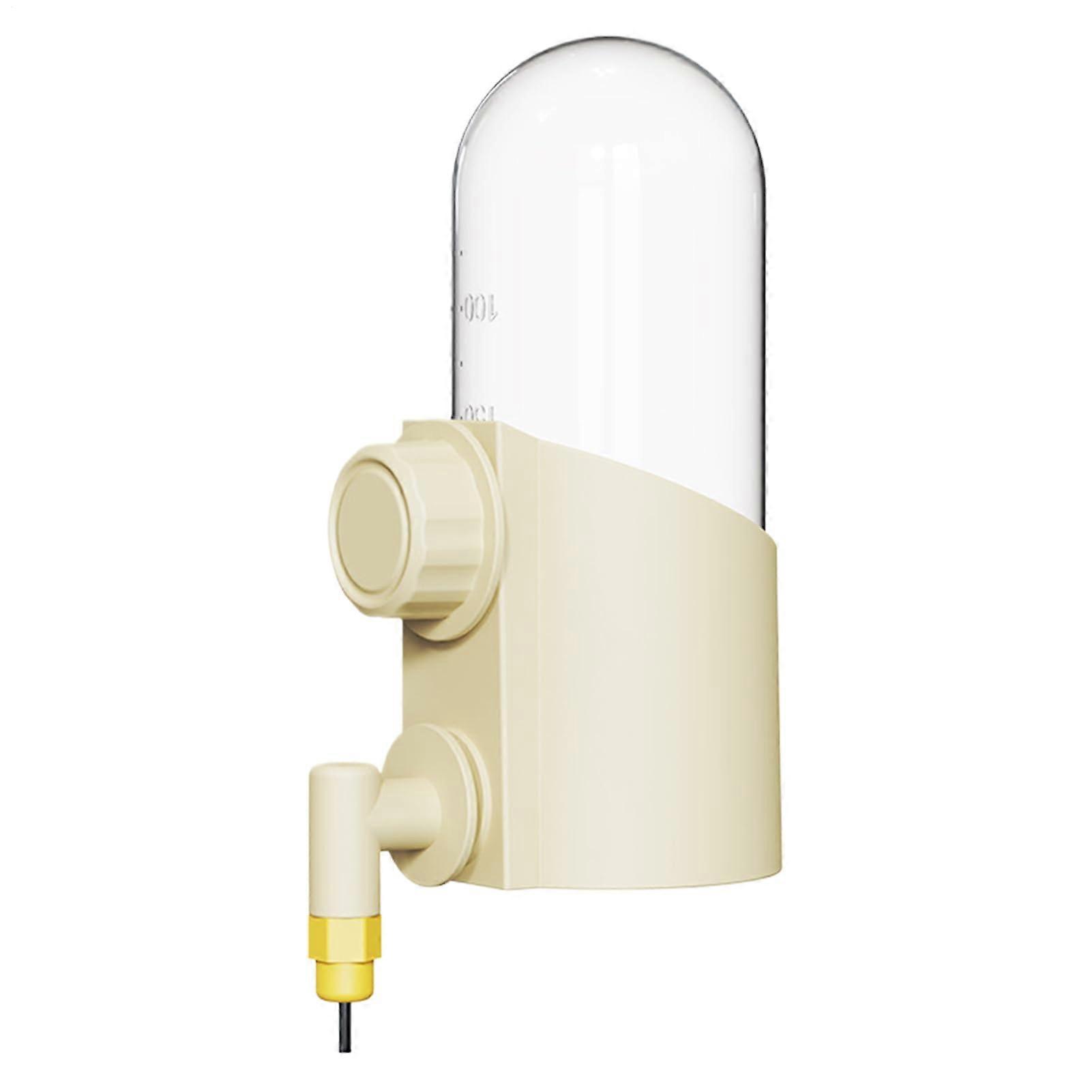 Automatic Bird Water Feeder for Lovebirds and Canaries, Refillable Bottle, Spill Resistant Nozzle, Portable 5.91 x 2.56 x 4.53 Inches, White