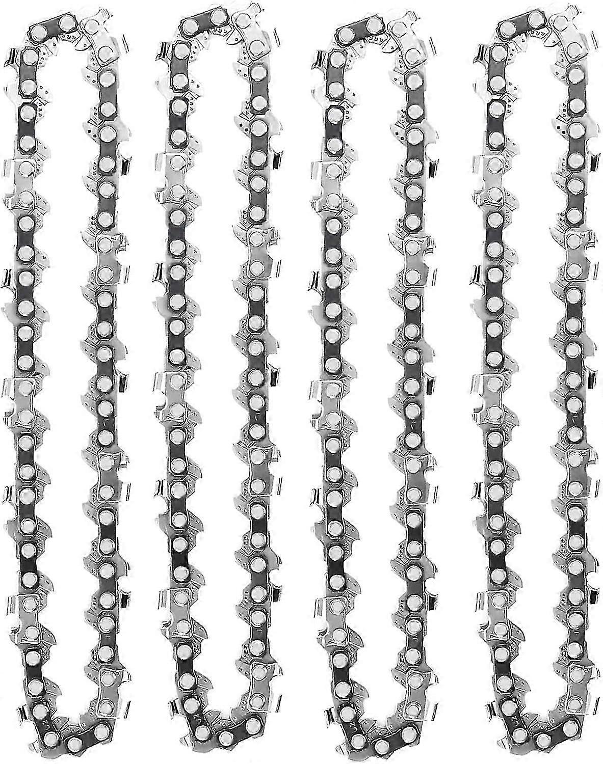 2025 pièces chaînes de tronçonneuse 4 pouces 1/4 pouce compatible Mini tronçonneuses électriques sans fil 4 pouces 28 maillons d’entraînement 10cm