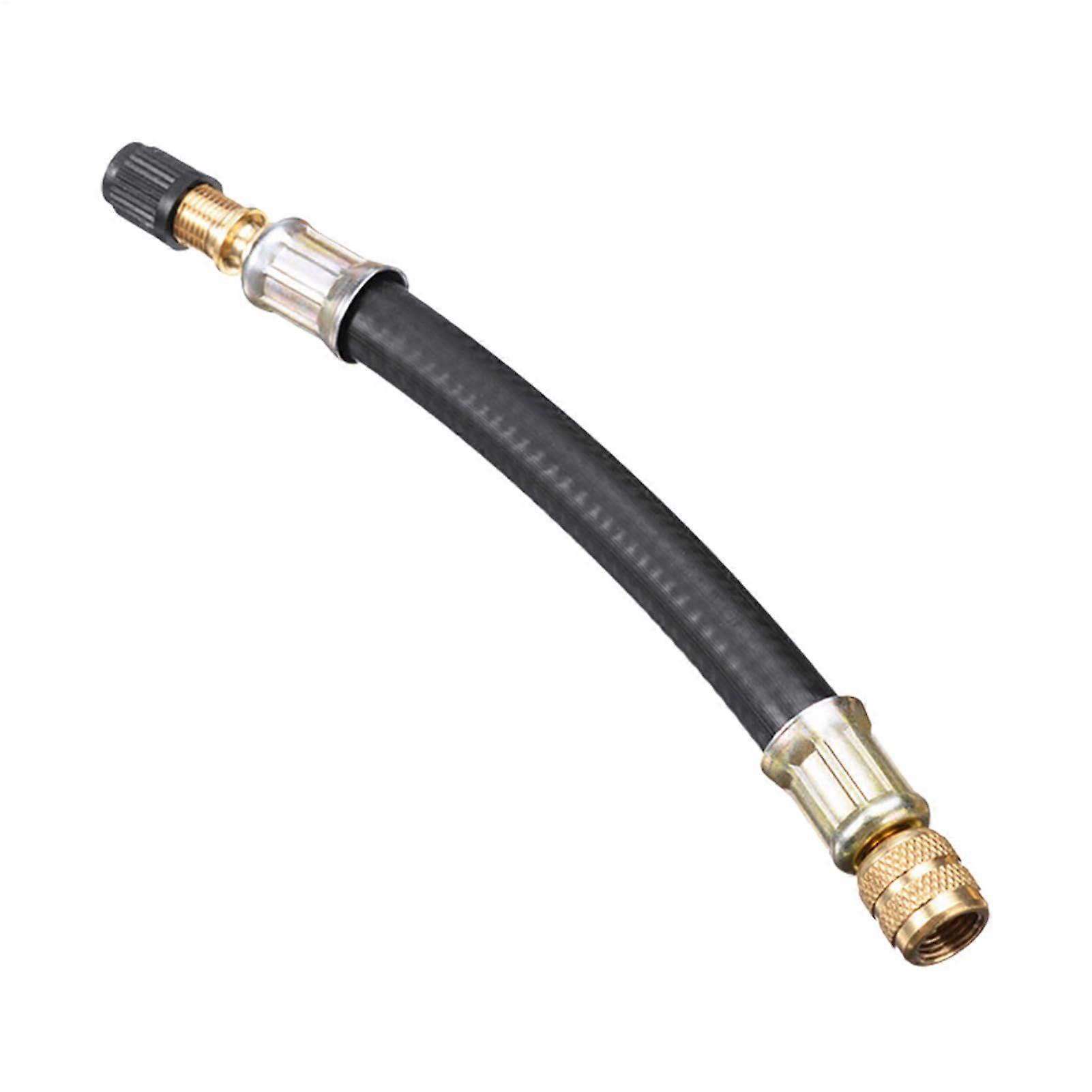 Valve Extension Tyre Inflator Leakproof Rubber Hose Solid Brass Adapter 10/12/21 cm