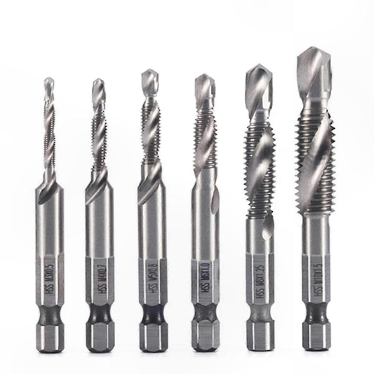 Titanium Coated Drill Tap Set, M3-M10 Metric Thread Taps for Metalworking