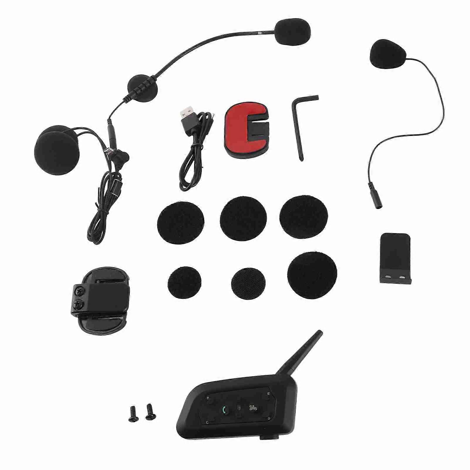 Motorcycle Bluetooth Earphone, 2-Person Full Duplex, Auto Call Answer, Long Range