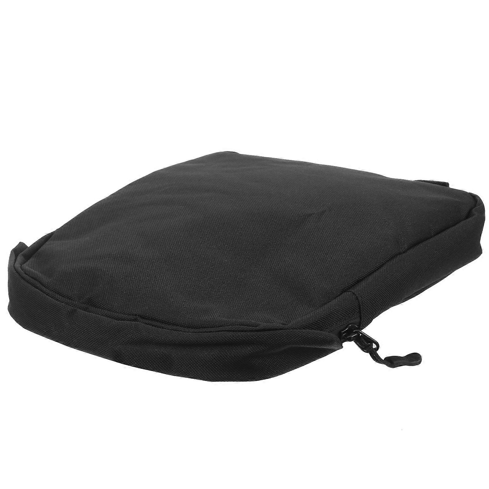 Motorcycle Tail Bag Made of Rubberized Nylon for Storing Accessories with Smooth Zipper Black