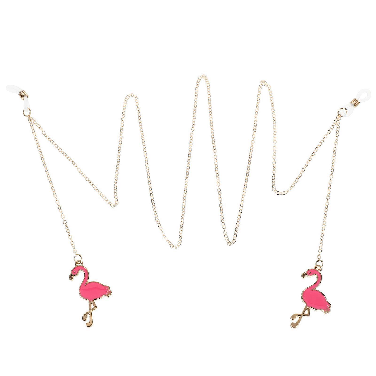 Flamingo Eyeglass Chain 1Pack Trendy Party Prop Assorted Color Anti-drop Hanging Accessory