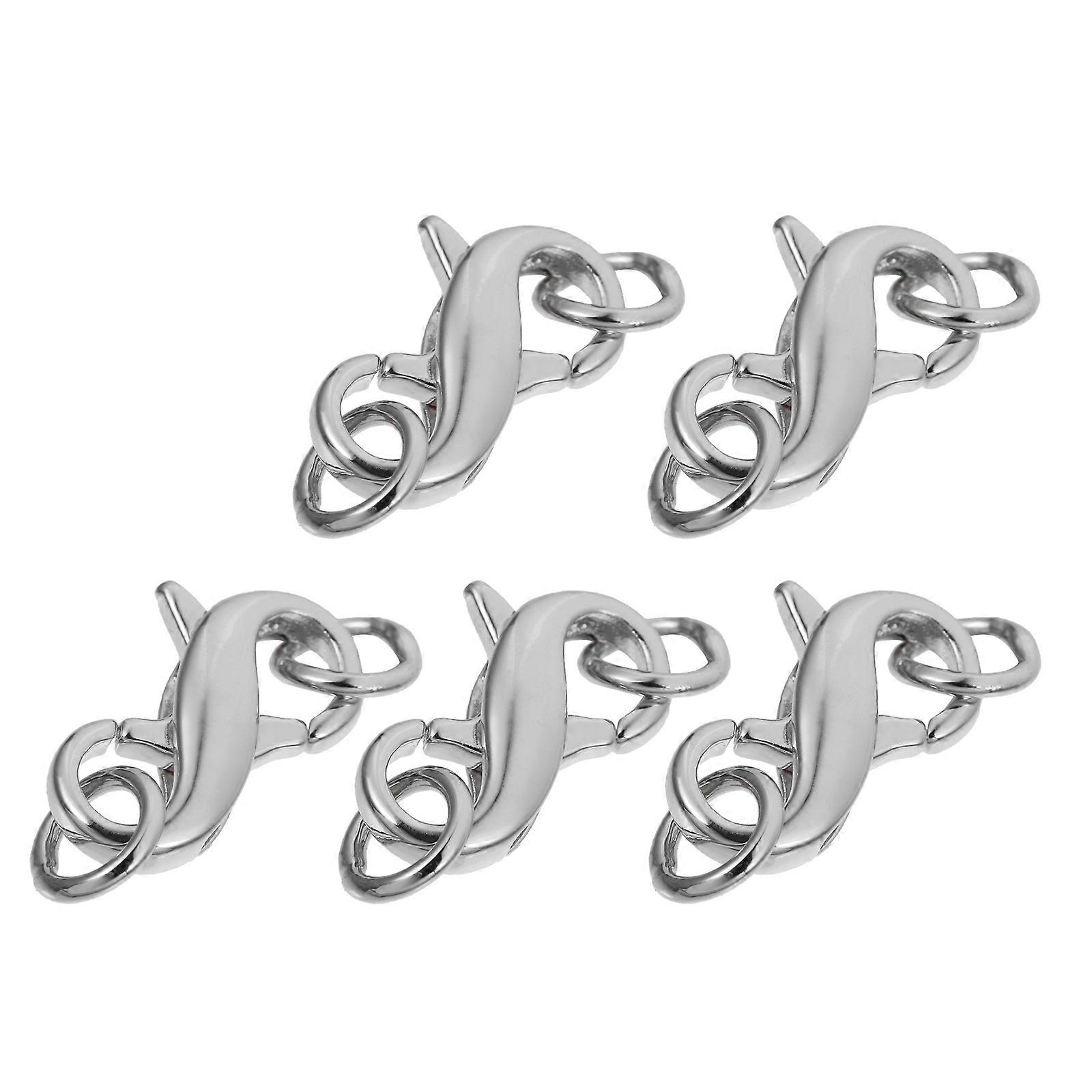 Jewelry Making Supplies 5Pcs Lobster Clasp Jewelry Accessories For DIY Projects And Craft Enthusiasts In Silver Providing Durable Hold
