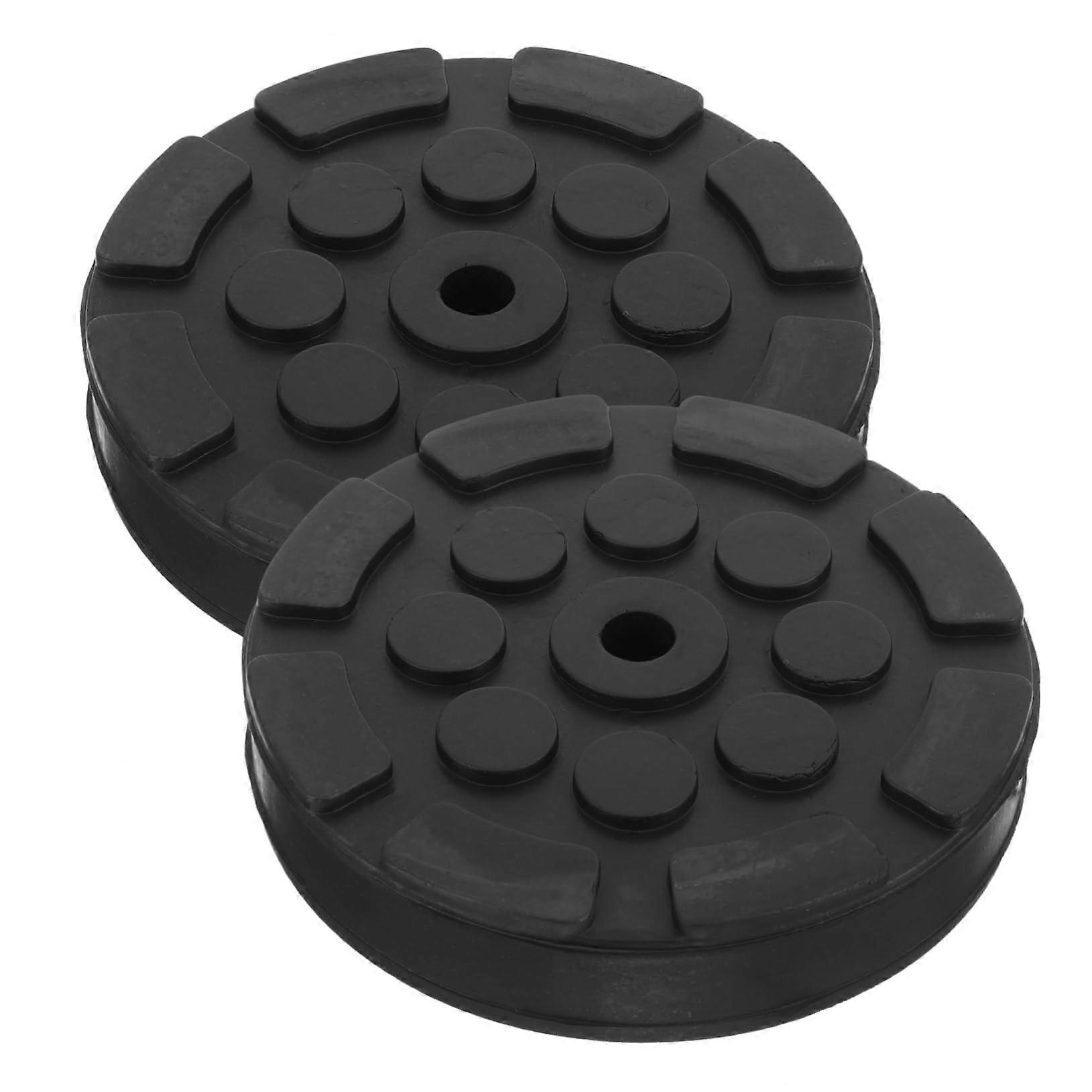 2 Pieces Car Jack Adapter Rubber Pad Durable Rubber Buffers for Jack Stands and Car Jacks Auto Rubber Pad with Round Shape for  Stability