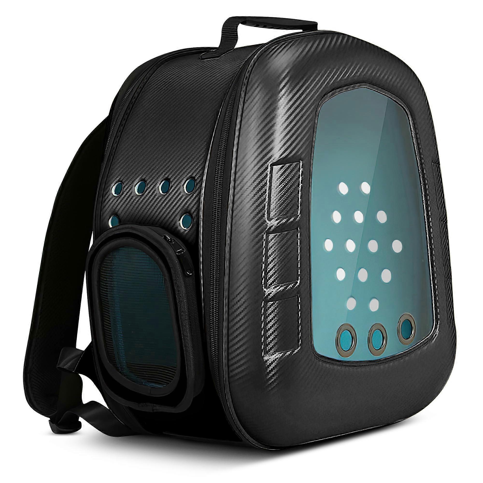 Cat Carrier Backpack Bubble for Cats Puppies with Removable Mat Travel Black