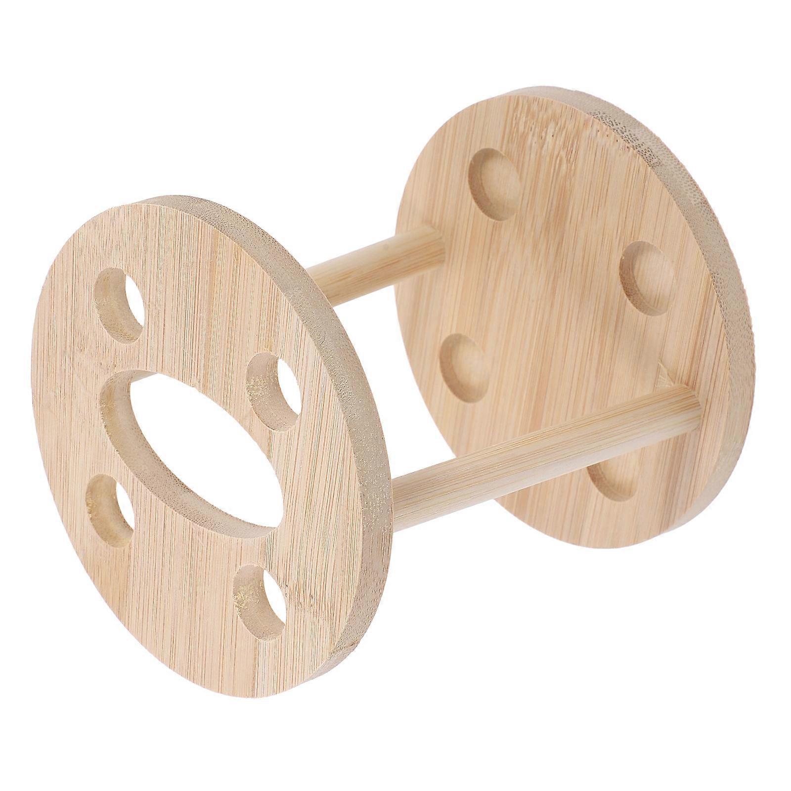 Bamboo Toothbrush Holder with Multihole Design for Neat Storage and Travel Khaki 7.5 x 3.2 inches