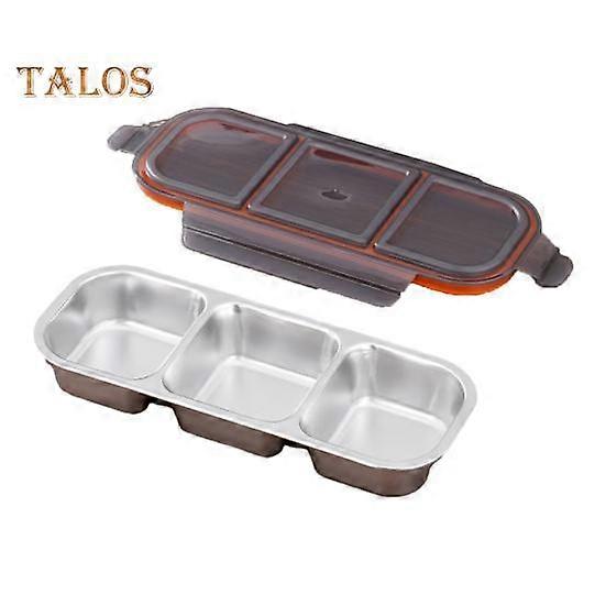 Snack Container with Lids Leak-Proof Bento Box Reusable Condiment Box 2/3 Compartments Sauce Cups Divided Food Storage Containers for School Travel