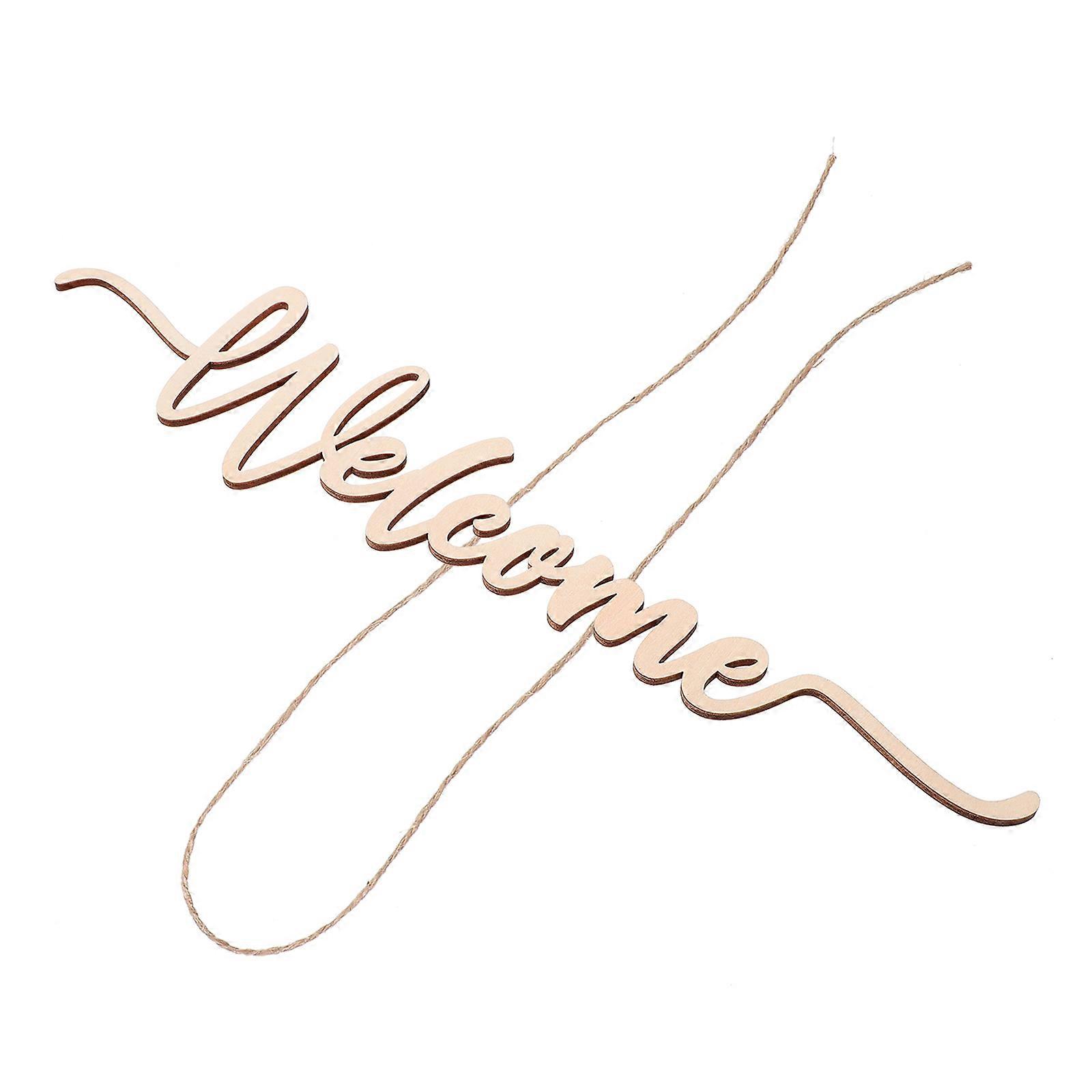 Rustic Wooden Welcome Door Sign with Braided Rope for Front Porch, Entryway, or Wall Display – Farmhouse Home Decor