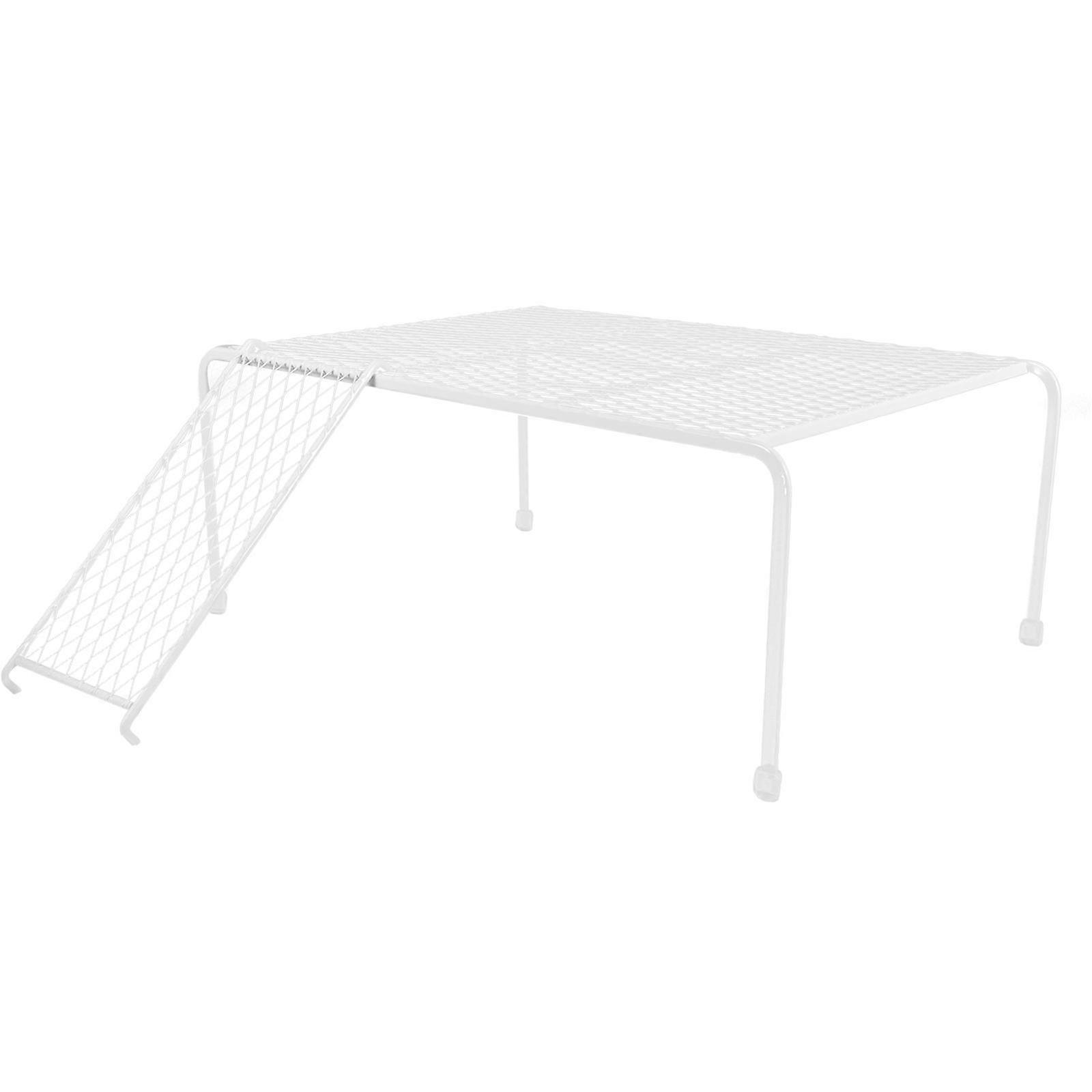 White Iron Chicken Coop Platform Rack for Storage with Ladder Encourages Pet Exercise 36.5 x 14.5 x 12.5 inches