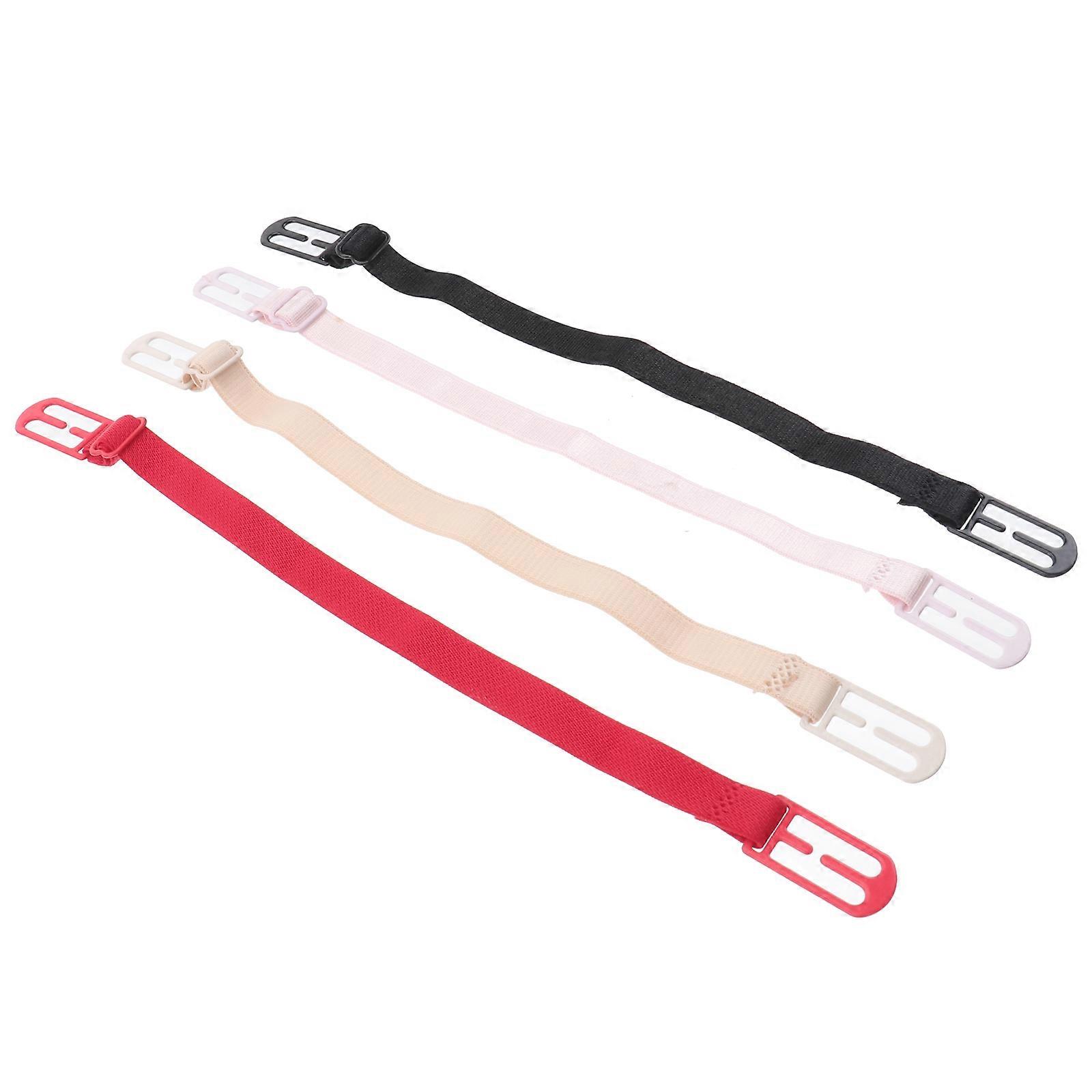 Anti-Slip Bra Strap Elastic Adjustable Bra Straps 4Pcs Assorted Colors