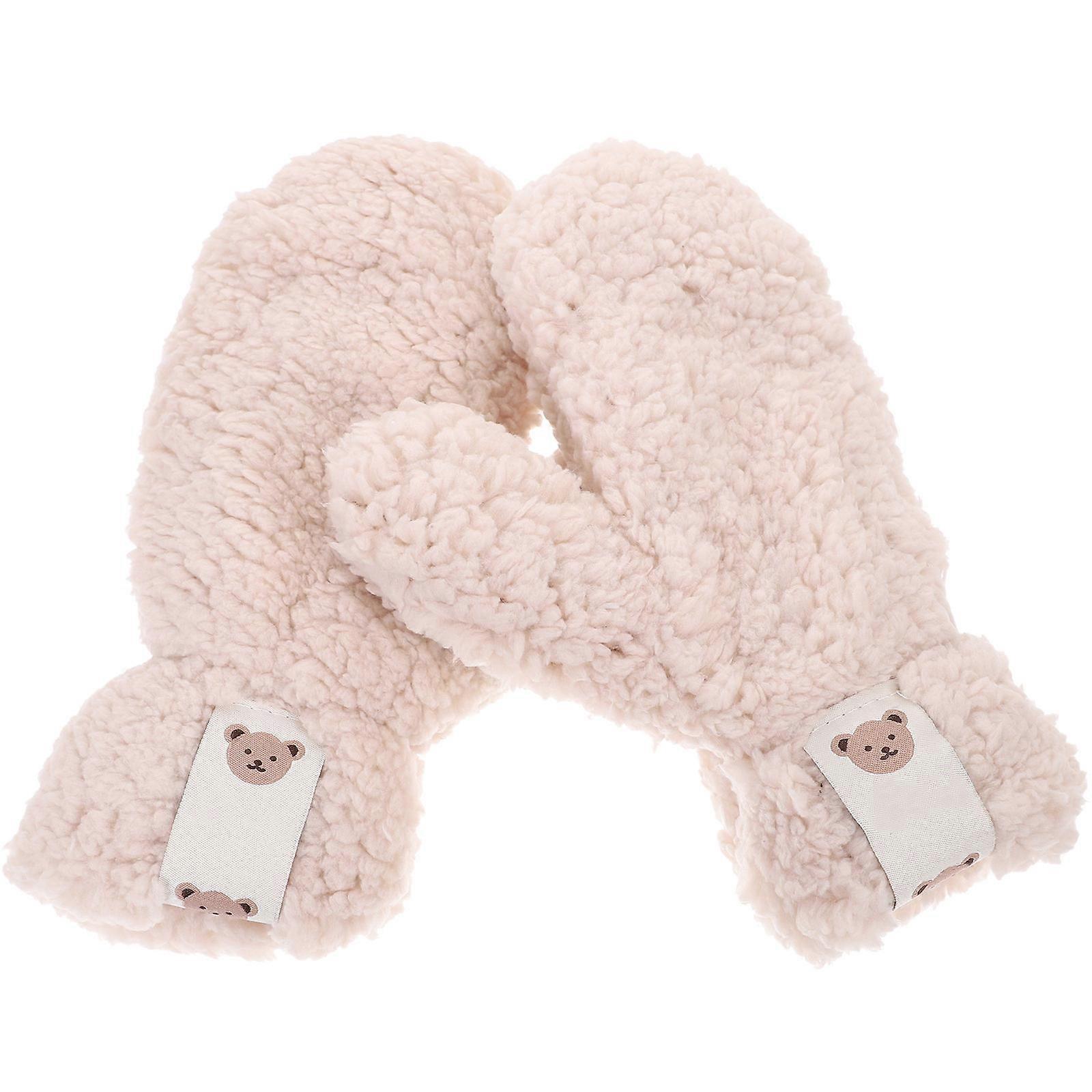 Kid's Snow Gloves, Thickened Plush Material Ensuring Warmth in Winter