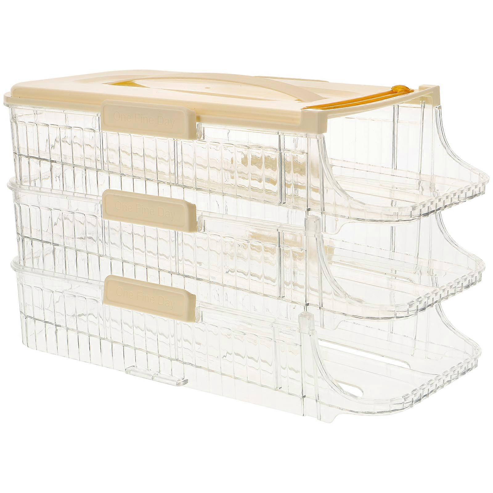 Multi-layer Egg Storage Container Rolling Dispenser for Kitchen Use 33x18.5cm 1Pcs